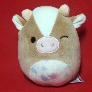 Squishmallows Kellytoy Plush Griella The Brown Cow Pastel Belly Easter 2023